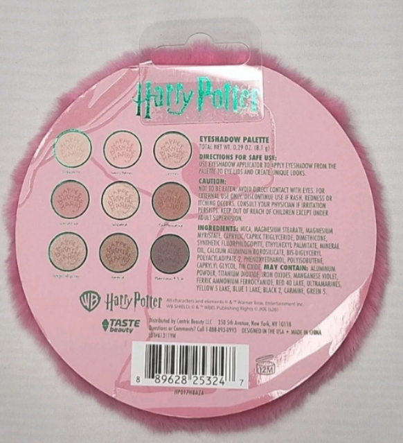Harry Potter HAPPEE BIRTHDAE HARRY Fuzzy Cake 9 Color Eyeshadow Palette – New