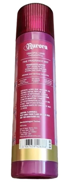 Bath & Body Works Disney Princess Aurora Fine Fragrance Mist Spray 8 oz
