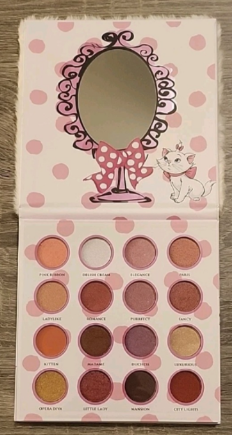 Disney Aristocats Marie Eyeshadow Palette – 16 Color Fuzzy Cover Makeup Palette