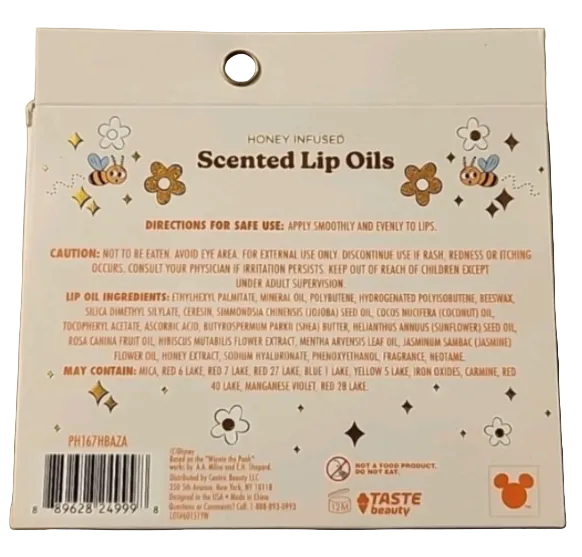 Disney Winnie the Pooh & Piglet Honey Scented Lip Oil Set 4 Piece