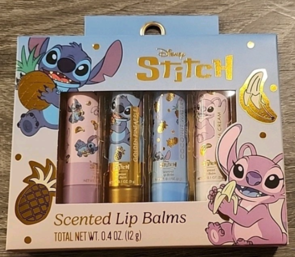 Disney Lilo & Stitch Stitch & Angel Scented Lip Balm Set 4 Piece