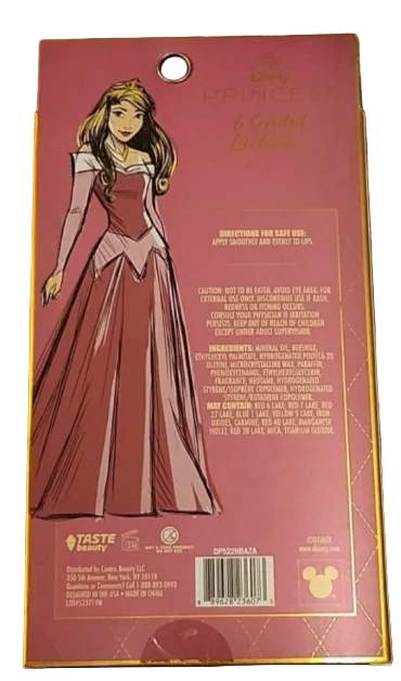 Disney Princess Aurora Sleeping Beauty 6 Scented Lip Balm Gift Set