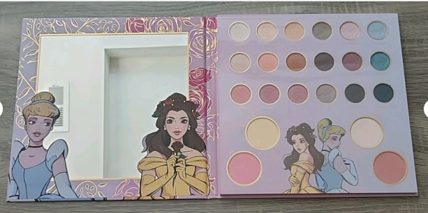 Disney Princess Cinderella & Belle Face & Eyeshadow Palette Book with Mirror
