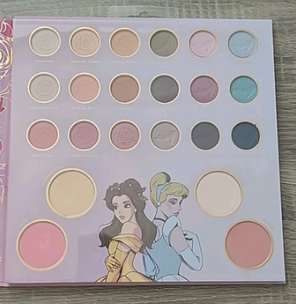 Disney Princess Cinderella & Belle Face & Eyeshadow Palette Book with Mirror