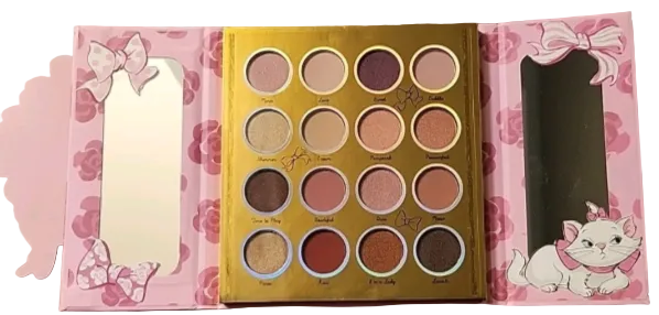 Marie The Aristocats 16-Color Eyeshadow Palette with Dual Mirrors
