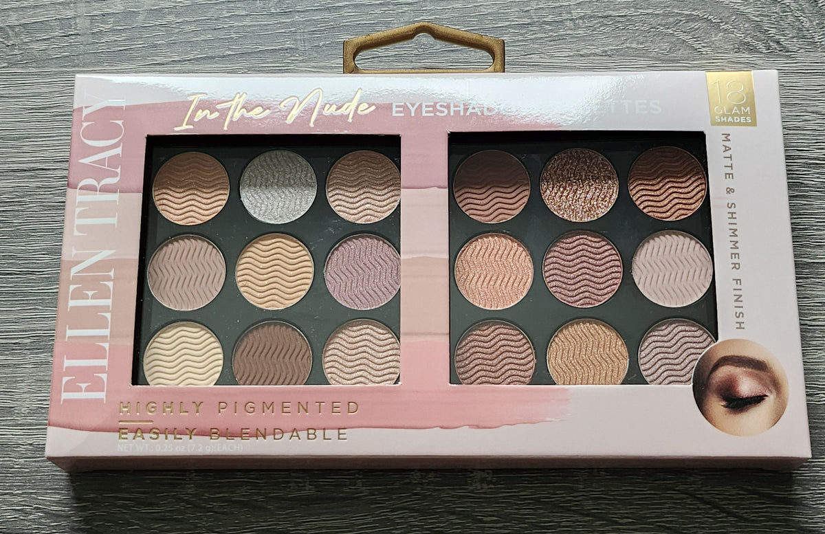 Ellen Tracy - IN THE NUDE - 18 Highly Pigmented Glam Shades Eyeshadow Palette