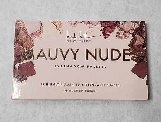 Nicole Miller Mauvy Nudes Eyeshadow Palette – 18 Highly Pigmented Shades