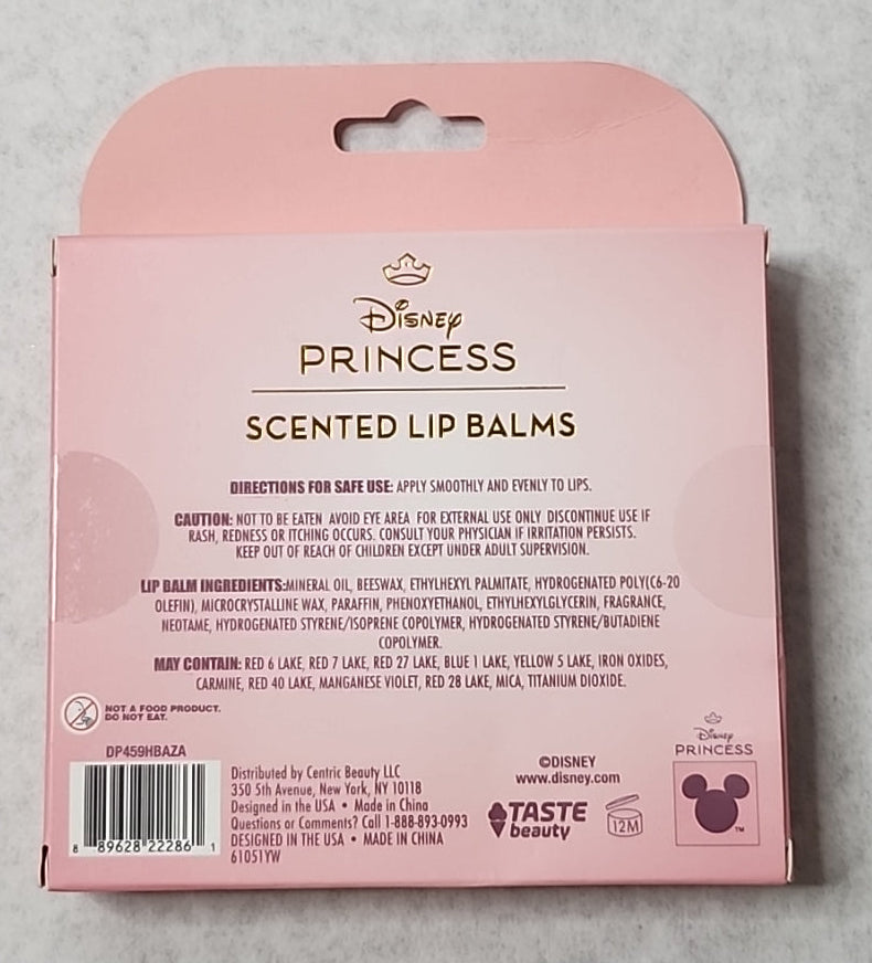 Disney Princess Aurora Sleeping Beauty 4 Flavored Lip Balm Set