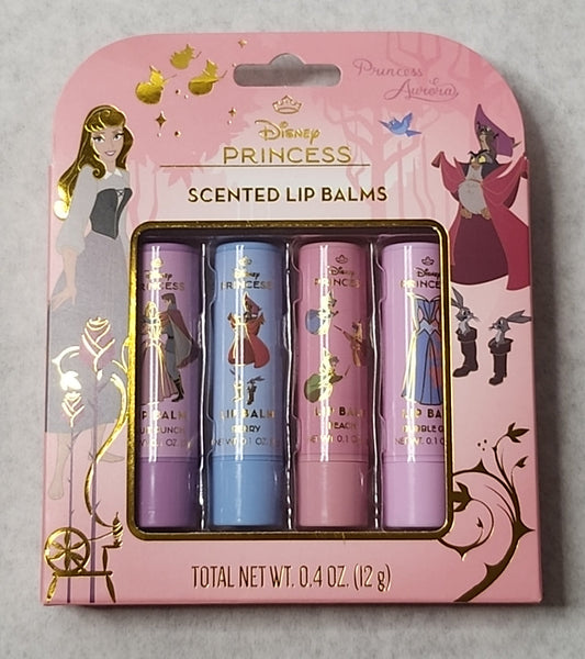 Disney Princess Aurora Sleeping Beauty 4 Flavored Lip Balm Set