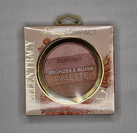 Ellen Tracy Bronzer & Blush Palette – Compact Duo – Natural Glow – New In Box