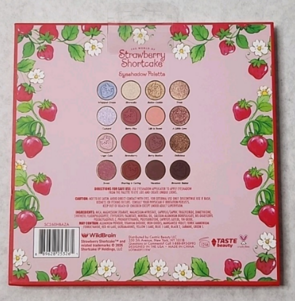Strawberry Shortcake & Custard 16-Color Eyeshadow Palette with Mirror