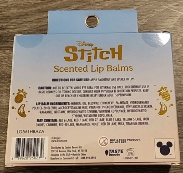 Disney Lilo & Stitch Stitch & Angel Scented Lip Balm Set 4 Piece