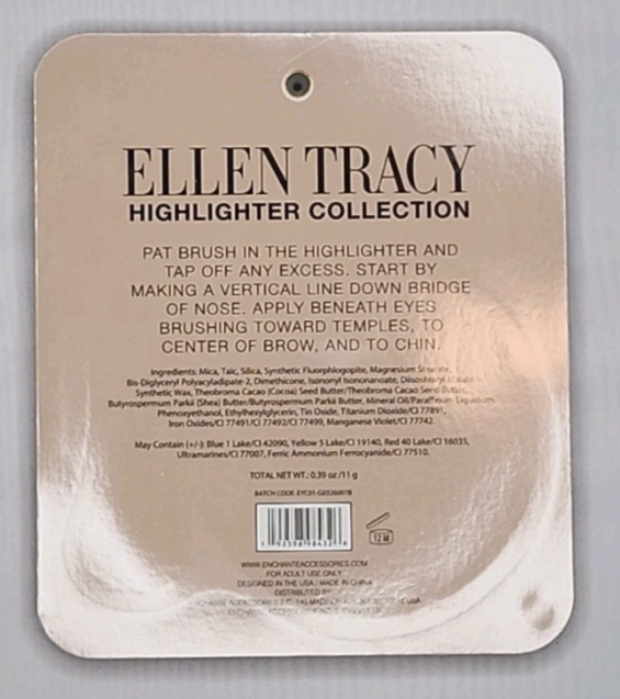 Ellen Tracy YOU GLOW GIRL Highlighter Collection | 5 Shimmer Shades with Double-Sided Makeup Brush